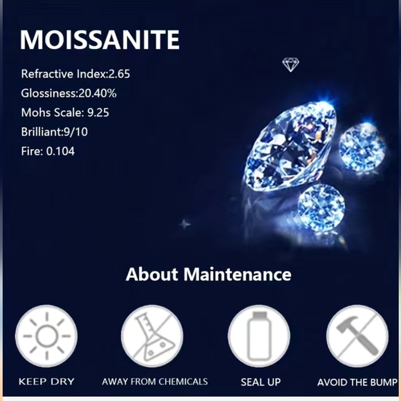 CERTIFIED MOISSANITE DIAMOND 1CWT 18KGP Sterling silver Earrings .5ea - Picture 8 of 13